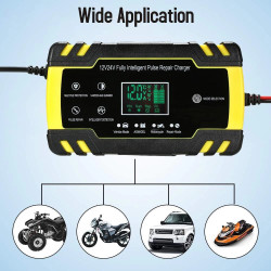 Battery Charger 12V 8A or 24V 4A Pulse Repair - Lead Acid Battery